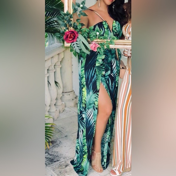 lovesong Pants - Tropical palm tree jumpsuit